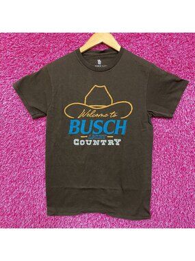 Welcome To Busch Light Country Vintage Style Brown T-Shirt Extra Small